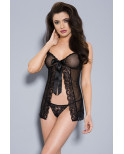 Babydoll et string noir - ML60092BLK