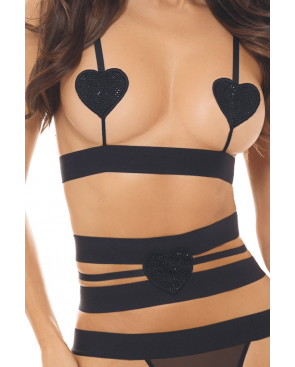 Ensemble 3 pièces noir - REN53051-BLK