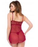 Nuisette et string couleur framboise - MAL7555ROSW