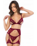 Ensemble 3 pièces couleur framboise - MAL8872ROSW