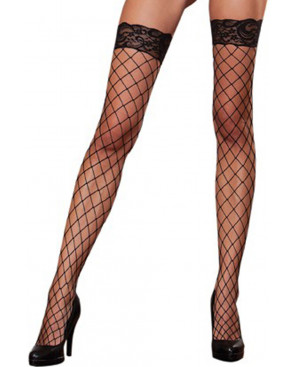 Bas filet noir autofixants - DG0115BLK