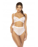 Ensemble 2 pièces blanc Emberly, soutien gorge et culotte taille haute - MAL8842WHT