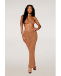 Jupe longue et soutien-gorge avec chaine doré  - DG13244COP