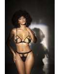 Ensemble lingerie sexy 2 pièces noires minimaliste - MAL8788BLK