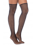 Bas résille noire avec strass - MAL1124BKRH