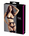 Ensemble sexy trois pièces en dentelle noire - R2210185
