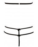 Soutien-gorge en dentelle noire avec bonnets détachables et string - R221125410