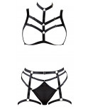 Ensemble soutien-gorge harnais et string porte-jarretelles - R24804761101