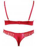 Soutien-gorge demi seins avec armatures et son string ouvert - R2220199