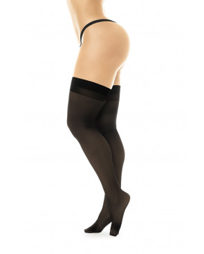 Bas sexy noir transparent - MAL1109BLK