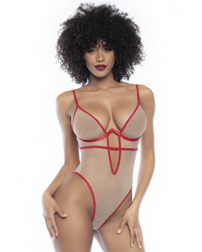 Body chair et couture rouge sexy - MAL8818RED