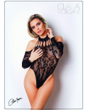 Body résille noire manches longues - Le Numéro 5 - Collection Body - CM98006