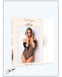 Body noir avec manches 3/4 - Le Numéro 2 - Collection Strass - CM98003