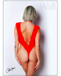Body Rouge avec décolleté plongeant - Le Numéro 2 - Collection Body - CM98002