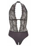 Body en dentelle noire, ouvert à l'entrejambe - R2641399