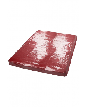Drap de lit en vinyle rouge 200 x 230 cm - R250422