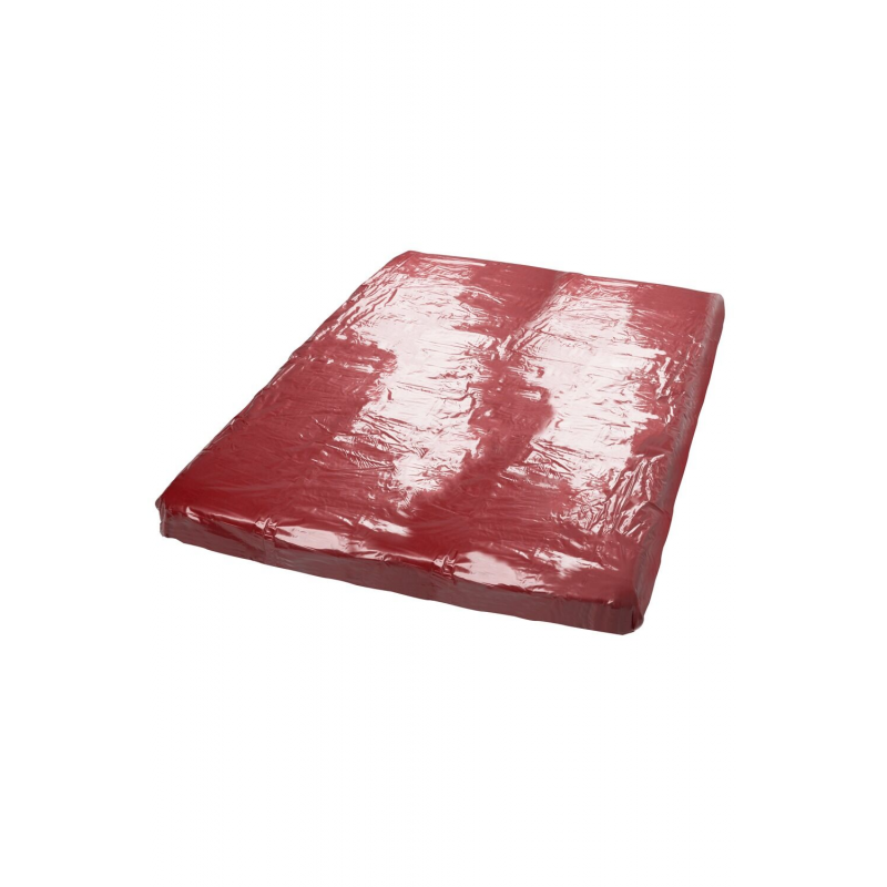 Drap de lit en vinyle rouge 200 x 230 cm - R250422