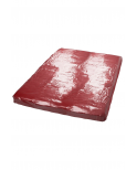 Drap de lit en vinyle rouge 200 x 230 cm - R250422