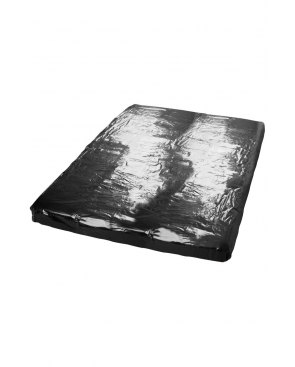 Drap de lit en vinyle noir 200 x 230 cm  - R250465