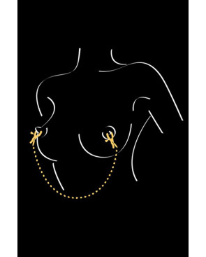 Chaîne pinces à seins 45cm embouts de protection - CC570046