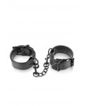 Menottes simili cuir noir ajustables Fetish Tentation - CC570407