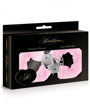 Menottes fourrure roses de poignets avec sécurité - CC5140030050