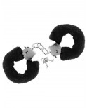 Menottes fourrure noires de poignets avec sécurité - CC5140030010