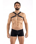 Harnais homme simili cuir larges sangles avec anneaux - LM302412187 Harnais homme simili cuir larges sangles avec anneaux - LM302412187