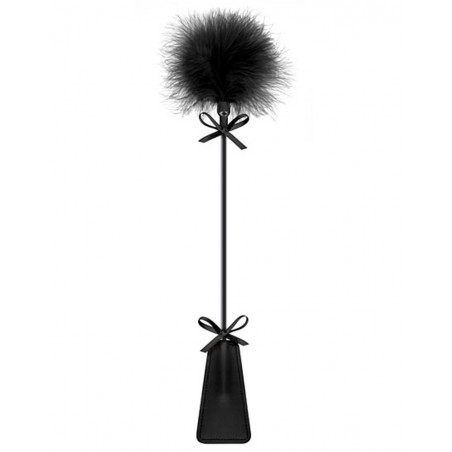 Cravache noire bdsm avec plumeau - CC5700770010