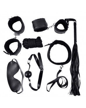 Ensemble Bondage noir - 10 pièces - SOM-013BLK