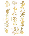 Tatouage éphémère - Effet or  - TAGold 10