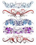 Tatouage éphémère - Plaque de 5 tattoos  - TATribal 5