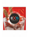 Préservatifs x2 lubrifiés en latex goût sunday fraise 54mm - EXS400FRAISE