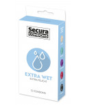 Préservatifs extra lubrifiés, en latex x12 avec réservoir Extra Wet 53 mm - R416584