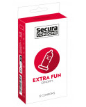 Préservatifs lubrifiés avec picots en latex x12 avec réservoir Extra Fun 53 mm - R416525
