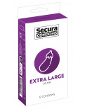 Préservatifs lubrifiés en latex x12 avec réservoir Extra Large 60 mm - R416550