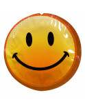 Préservatif lubrifié en latex smiley x 1 couleur aléatoire 54mm - 100EXSS