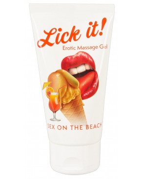 Lubrifiant et gel de massage végétalien comestible sex on the beach goût fruité  50ml - R629510