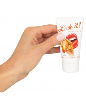 Lubrifiant et gel de massage végétalien comestible sex on the beach goût fruité  50ml - R629510