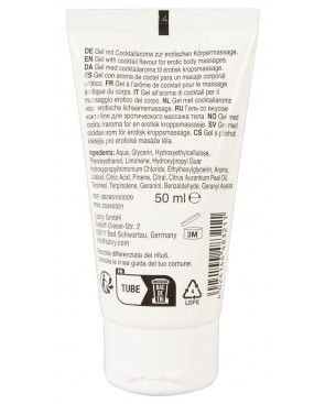 Lubrifiant et gel de massage végétalien comestible sex on the beach goût fruité  50ml - R629510