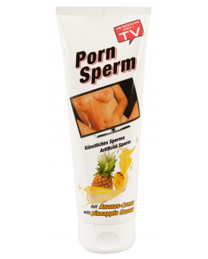 Gel lubrifiant à base d'eau arôme ananas, imitation sperme 250 ml - R628921