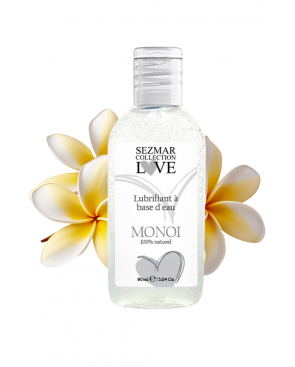 Lubrifiant à base d'eau 100% naturel Monoï 90 ml - SEZ085