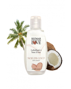 Lubrifiant à base d'eau 100% naturel Noix de Coco 90 ml - SEZ087