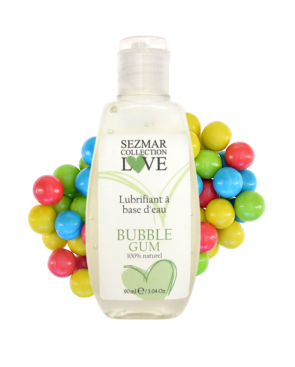 Lubrifiant à base d'eau 100% naturel Bubble Gum 90 ml - SEZ086