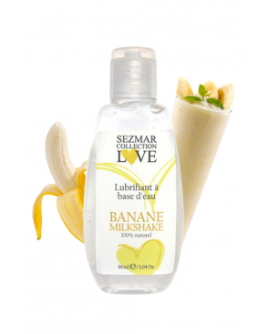 Lubrifiant à base d'eau 100% naturel Banane Milkshake 90 ml - SEZ083