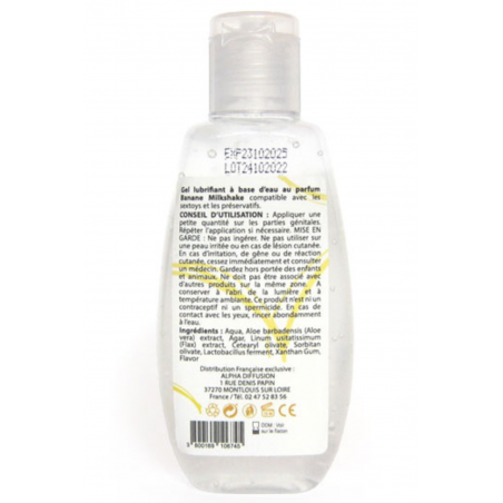 Lubrifiant à base d'eau 100% naturel Banane Milkshake 90 ml - SEZ083