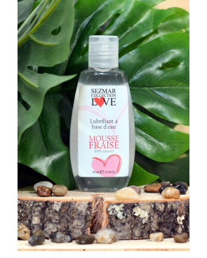 Lubrifiant à base d'eau 100% naturel Mousse fraise 90 ml - SEZ082