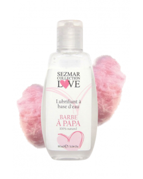 Lubrifiant à base d'eau 100% naturel Barbe à Papa 90 ml - SEZ081