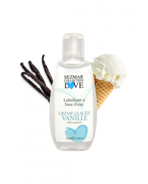 Lubrifiant à base d'eau 100% naturel Crème glacée vanille 90 ml - SEZ080