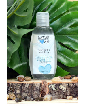 Lubrifiant à base d'eau 100% naturel Crème glacée vanille 90 ml - SEZ080